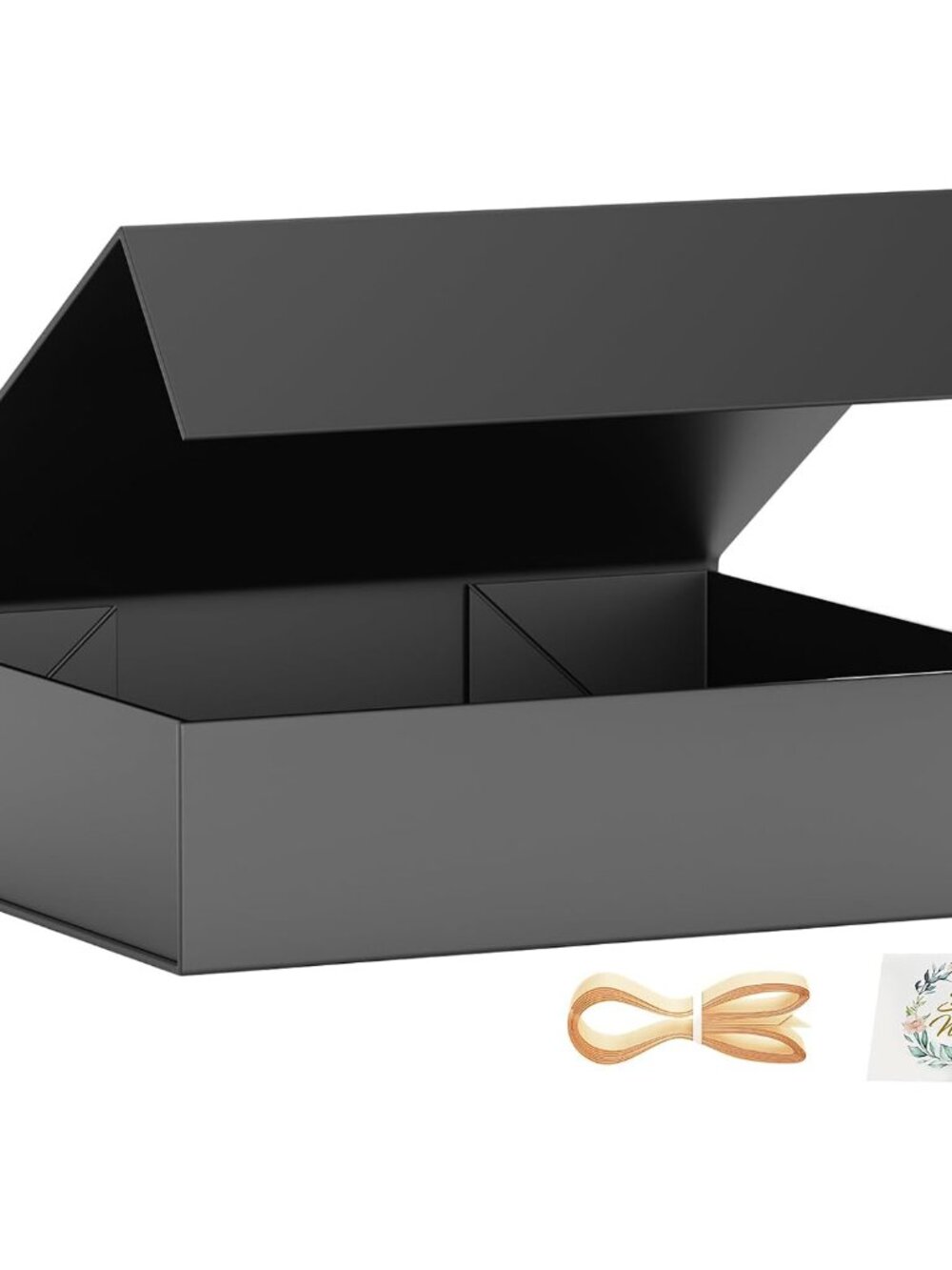 Gift Box 11.5x7.8x3 In, Black Gift Boxes with Lids for Presents